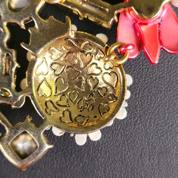 Betsey Johnson Floral Bug Bib Necklace & Earrings Set RARE - Picture 5 of 10